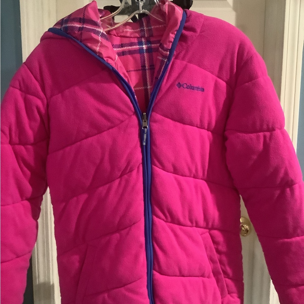Columbia Vibrant Pink Checkered Jacket